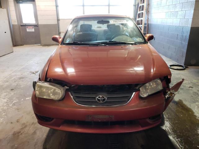 2T1BR12E12C539314 - 2002 TOYOTA COROLLA CE ORANGE photo 5