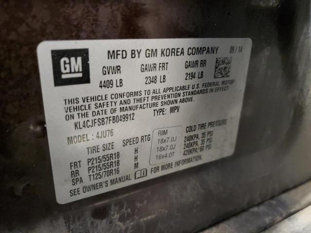 KL4CJFSB7FB049912 - 2015 BUICK ENCORE CONVENIENCE 棕色 照片 13