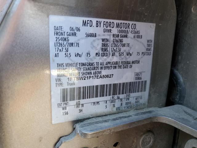 1FTSW21P17EA50627 - 2007 FORD F250 SUPER DUTY GRAY photo 12