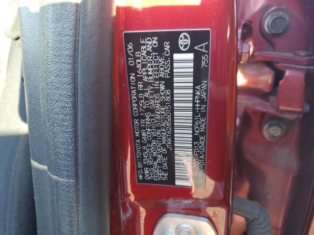 JTKKT624560151808 - 2006 TOYOTA SCION XA BURGUNDY photo 12