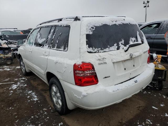 JTEHD21A220013194 - 2002 TOYOTA HIGHLANDER WHITE photo 2