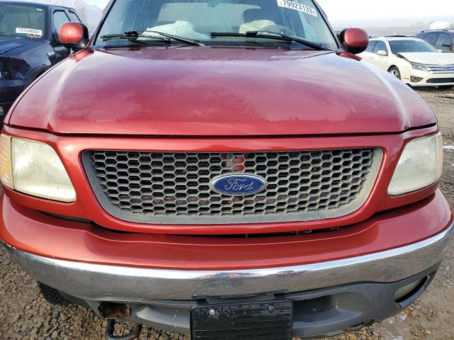 1FTRW08L81KA84787 - 2001 FORD F150 SUPERCREW RED photo 11