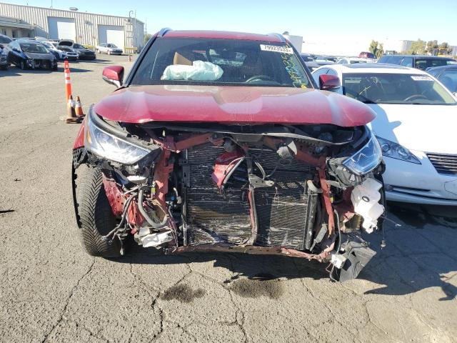 5TDEBRCH4LS010442 - 2020 TOYOTA HIGHLANDER HYBRID PLATINUM RED photo 5