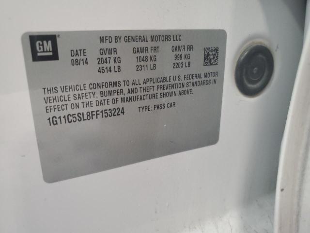 1G11C5SL8FF153224 - 2015 CHEVROLET MALIBU 1LT 白色 照片 12