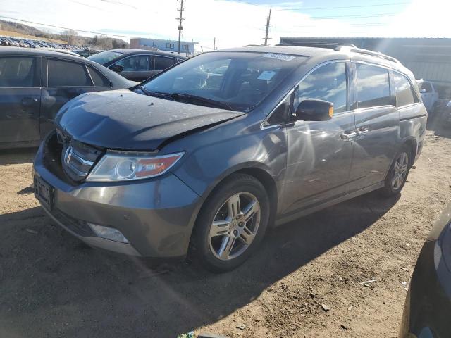 5FNRL5H92CB078574 - 2012 HONDA ODYSSEY TOURING GRAY photo 1