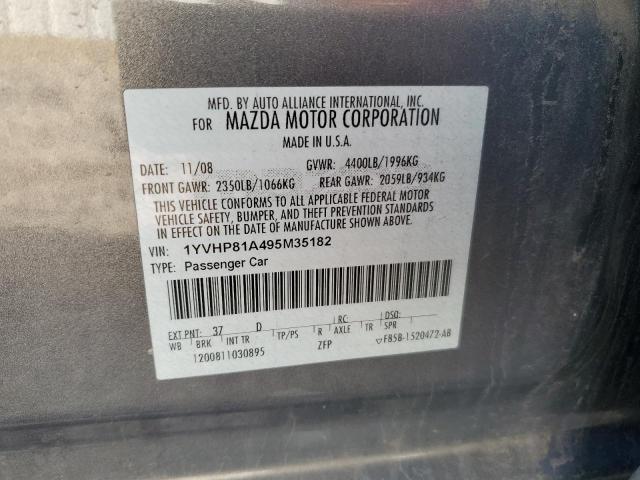 1YVHP81A495M35182 - 2009 MAZDA 6 I Grau Foto 13