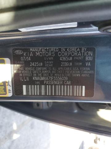 KNAGM4A71F5556039 - 2015 KIA OPTIMA LX GRAY photo 12