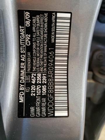 WDDGF8BB8AR094061 - 2010 MERCEDES-BENZ C 300 4MATIC GRAY photo 13