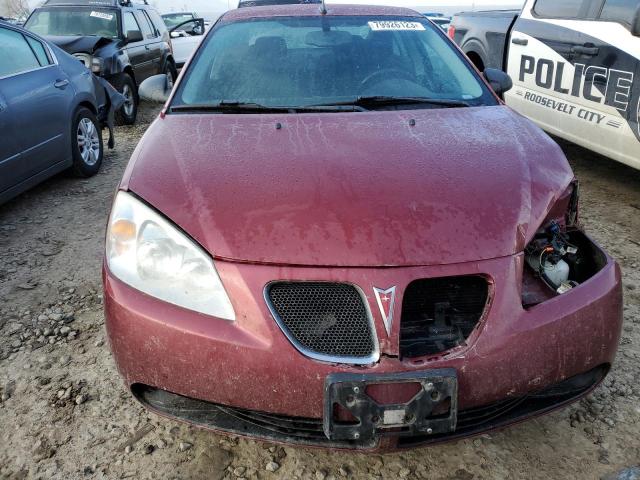 1G2ZG57B394214255 - 2009 PONTIAC G6 RED photo 5