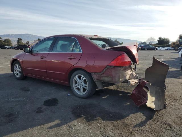 1HGCM558X7A187718 - 2007 HONDA ACCORD EX RED photo 2