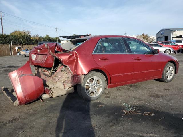 1HGCM558X7A187718 - 2007 HONDA ACCORD EX RED photo 3