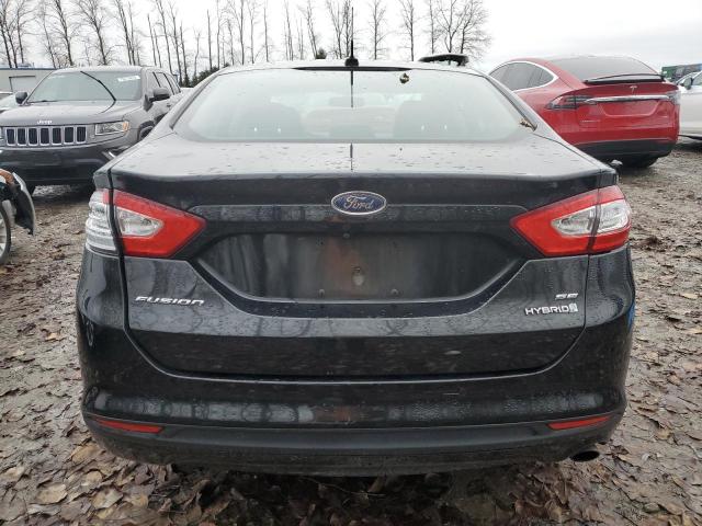 3FA6P0LUXFR253751 - 2015 FORD FUSION SE HYBRID BLACK photo 6