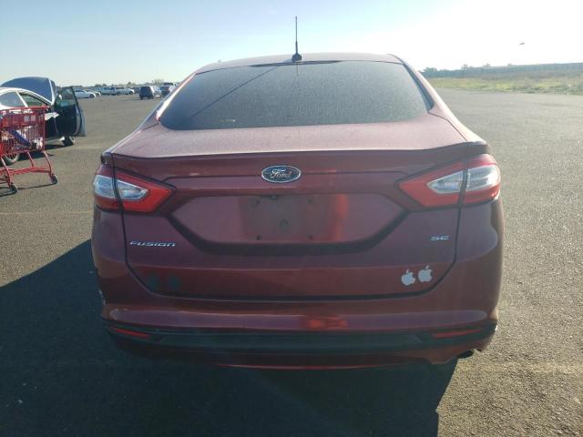 3FA6P0H71GR194139 - 2016 FORD FUSION SE RED photo 6