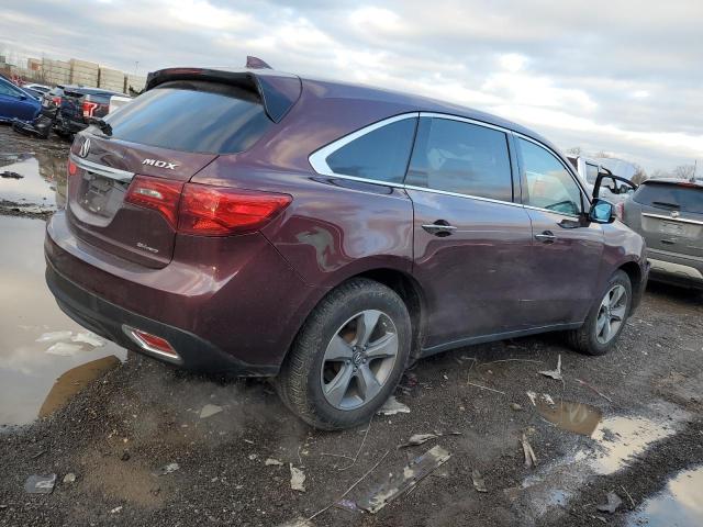 5FRYD4H2XGB035773 - 2016 ACURA MDX MAROON photo 3