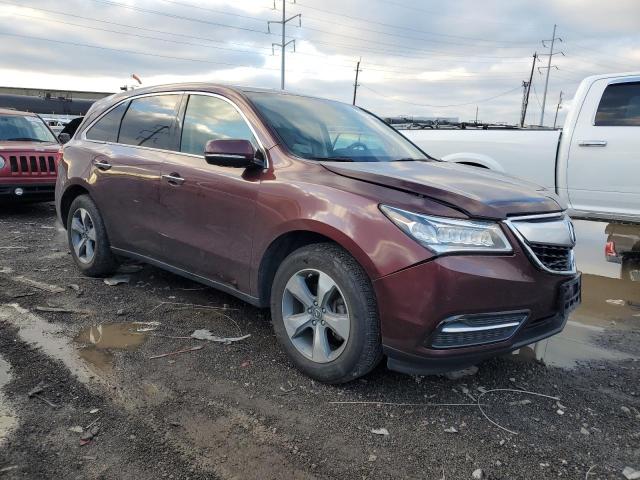 5FRYD4H2XGB035773 - 2016 ACURA MDX MAROON photo 4