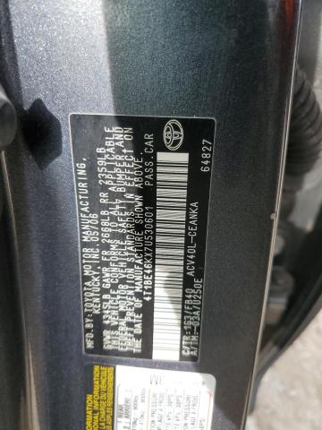 4T1BE46KX7U530601 - 2007 TOYOTA CAMRY CE GRAY photo 12