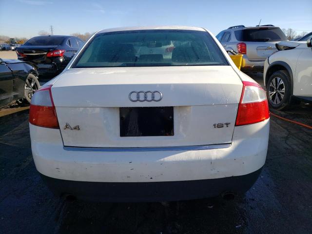 WAUJC68E14A068447 - 2004 AUDI A4 1.8T WHITE photo 6