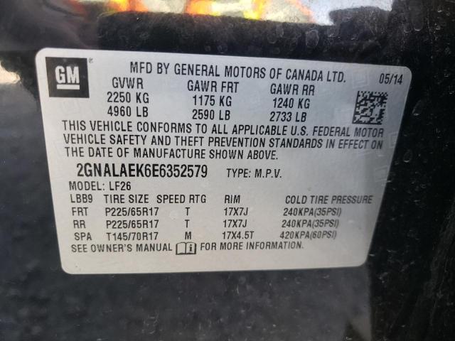 2GNALAEK6E6352579 - 2014 CHEVROLET EQUINOX LS BLACK photo 14