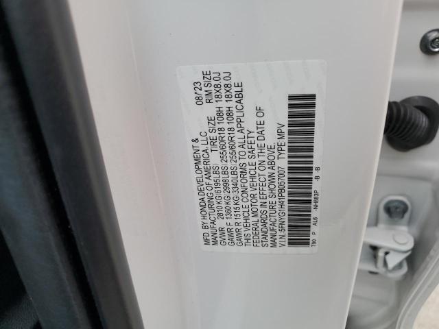 5FNYG1H41PB057007 - 2023 HONDA PILOT EXL WHITE photo 13