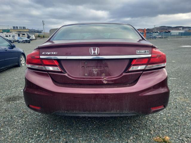 2HGFB2F43DH008185 - 2013 HONDA CIVIC LX BURGUNDY photo 6