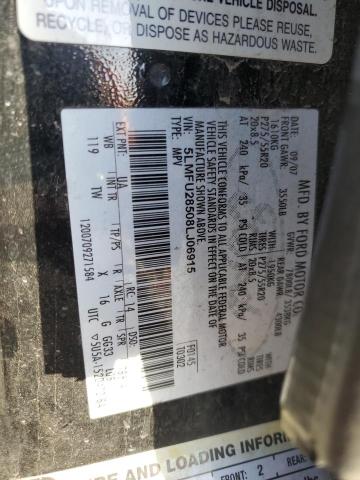 5LMFU28508LJ06915 - 2008 LINCOLN NAVIGATOR შავი ფოტო 12