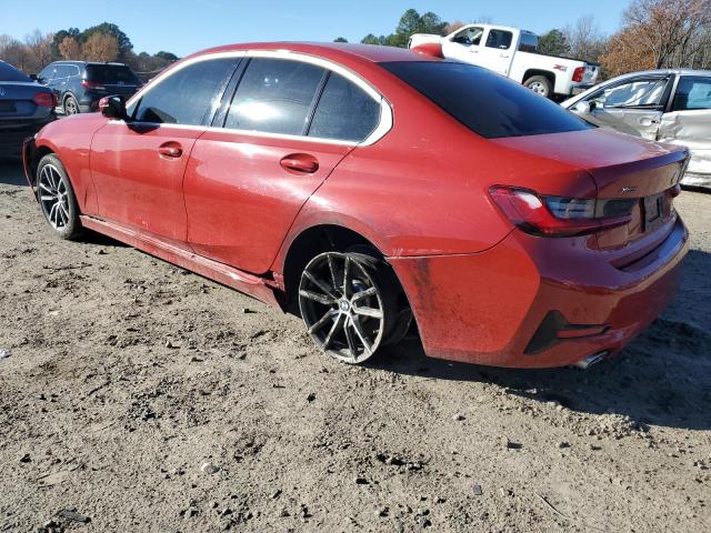 3MW5R7J09L8B26495 - 2020 BMW 330XI RED photo 2