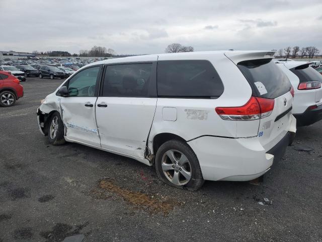 5TDZK3DC0ES490709 - 2014 TOYOTA SIENNA WHITE photo 2