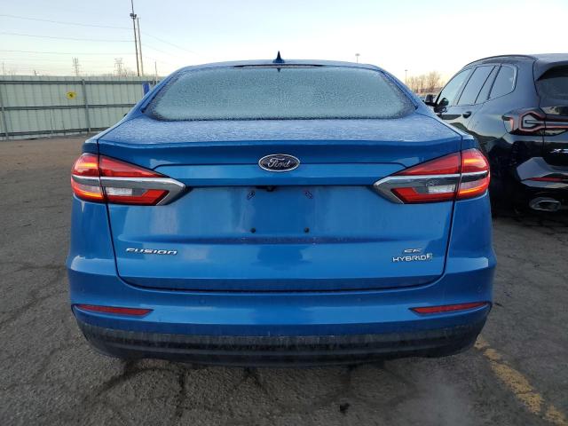 3FA6P0LU9KR196470 - 2019 FORD FUSION SE BLUE photo 6