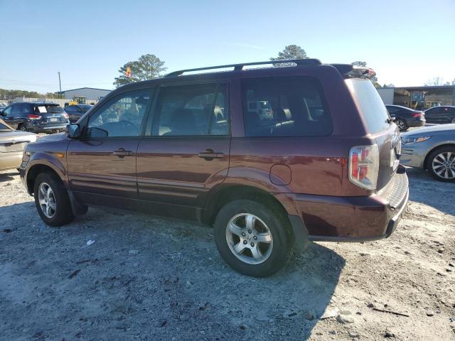 5FNYF28577B036860 - 2007 HONDA PILOT EXL BURGUNDY photo 2