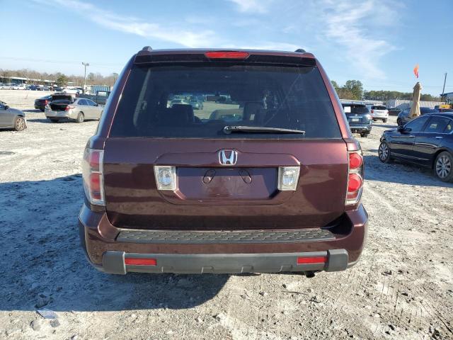 5FNYF28577B036860 - 2007 HONDA PILOT EXL BURGUNDY photo 6