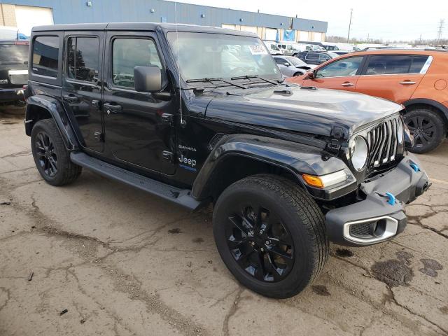 1C4JJXP63NW238787 - 2022 JEEP WRANGLER U SAHARA 4XE BLACK photo 4