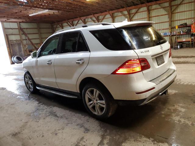 4JGDA5HBXEA315516 - 2014 MERCEDES-BENZ ML 350 4MATIC WHITE photo 2