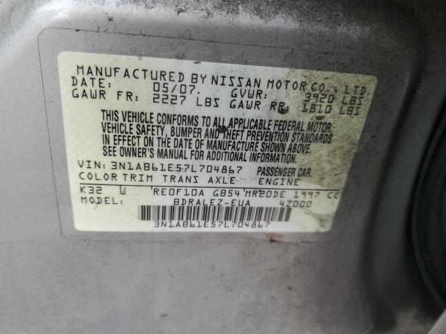 3N1AB61E57L704867 - 2007 NISSAN SENTRA 2.0 CREAM photo 12