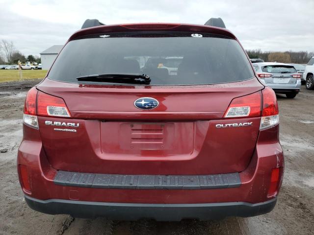 4S4BRCGC2B3340571 - 2011 SUBARU OUTBACK 2.5I PREMIUM MAROON photo 6