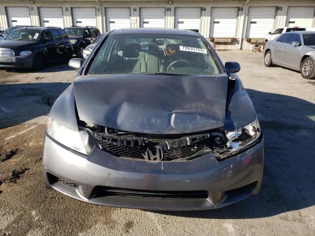 1HGFA16829L014358 - 2009 HONDA CIVIC EX GRAY photo 5