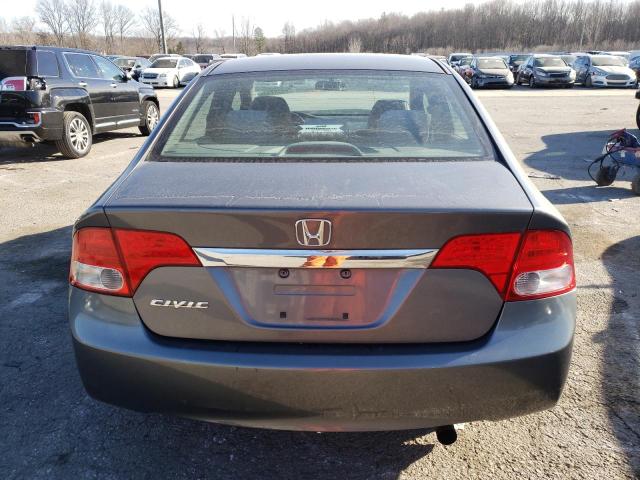 1HGFA16829L014358 - 2009 HONDA CIVIC EX GRAY photo 6