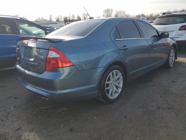 3FAHP0JAXCR282888 - 2012 FORD FUSION SEL BLUE photo 3