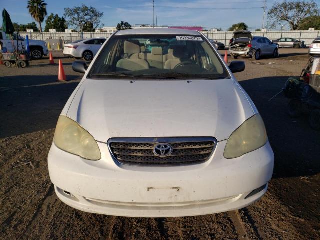 JTDBR32E352058429 - 2005 TOYOTA COROLLA CE WHITE photo 5