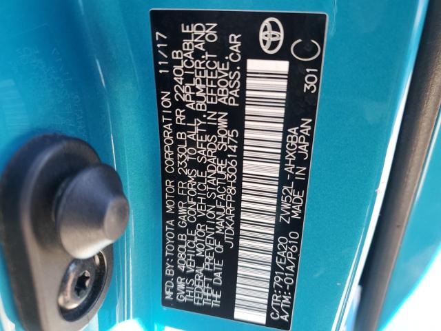 JTDKARFP8H3061475 - 2017 TOYOTA PRIUS PRIM 蓝色 照片 12