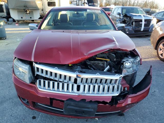 3LNHM26T29R629126 - 2009 LINCOLN MKZ RED photo 5