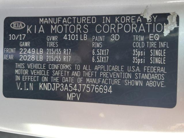 KNDJP3A54J7576694 - 2018 KIA SOUL + SILVER photo 12