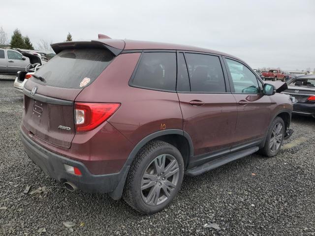 5FNYF8H55KB013377 - 2019 HONDA PASSPORT EXL BURGUNDY photo 3