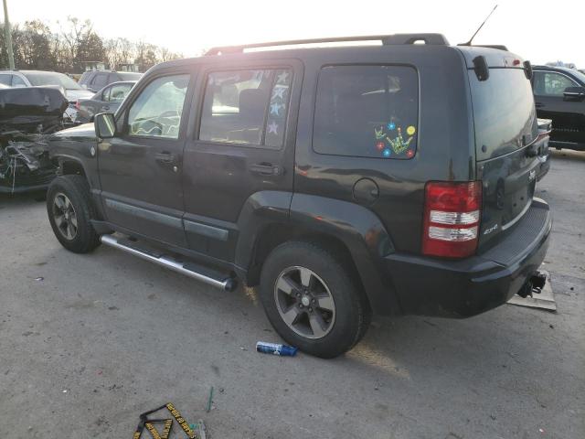 1J8GN28K28W288025 - 2008 JEEP LIBERTY SPORT BLACK photo 2