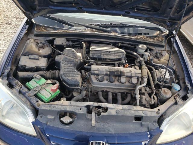 1HGEM21942L047666 - 2002 HONDA CIVIC EX BLUE photo 11