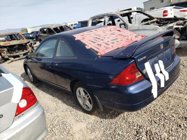 1HGEM21942L047666 - 2002 HONDA CIVIC EX BLUE photo 2