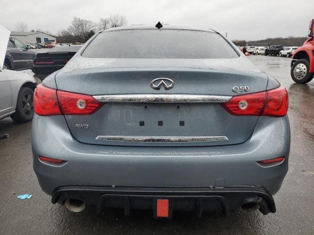 JN1BV7AR8EM702666 - 2014 INFINITI Q50 BASE GRAY photo 6