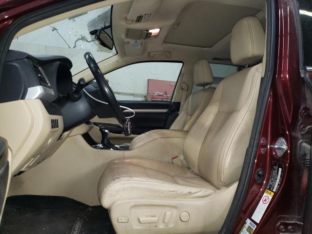 5TDJKRFH7ES005572 - 2014 TOYOTA HIGHLANDER XLE Tünd qırmızı foto 7