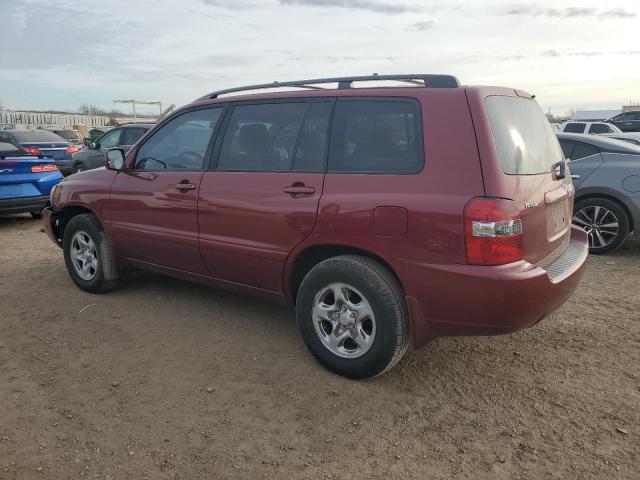 JTEGD21A850122386 - 2005 TOYOTA HIGHLANDER MAROON photo 2