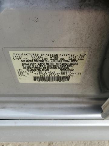 3N1AB6AP2BL723662 - 2011 NISSAN SENTRA 2.0 SILVER photo 12