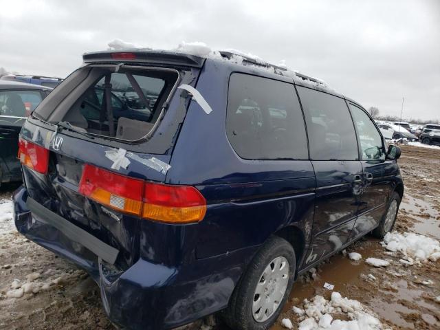 5FNRL18554B145904 - 2004 HONDA ODYSSEY LX BLUE photo 3